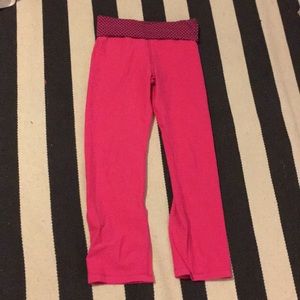 Hot pink yoga pants
